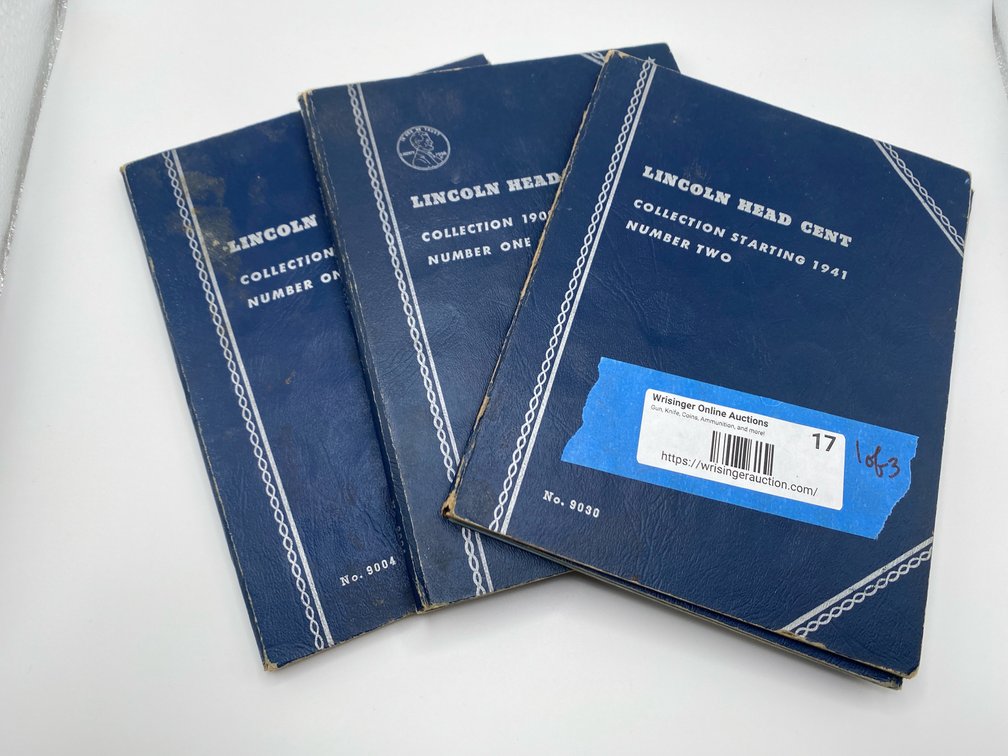 Four Lincoln Head Cent  Whitman Folders 