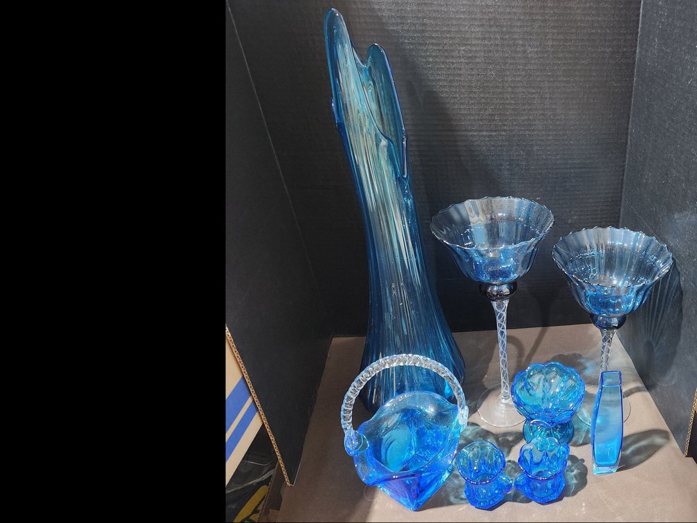 Blue Art Glassware