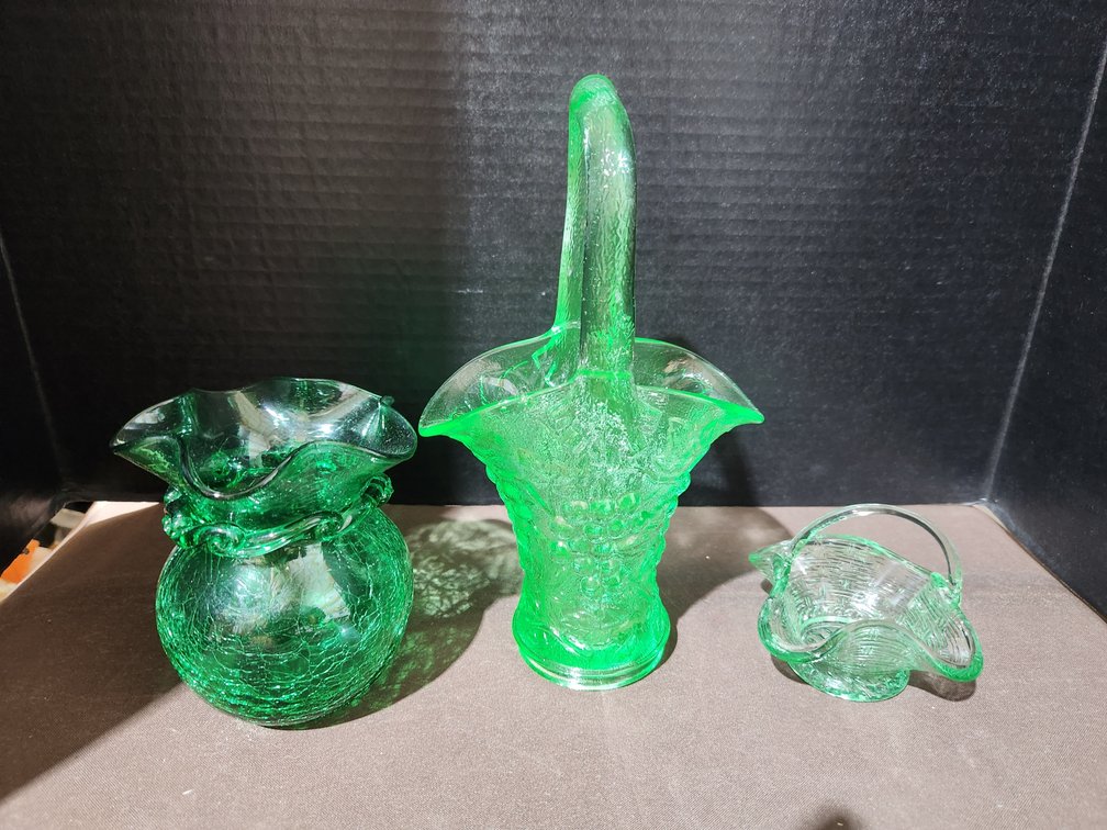 Green Glassware and Depression Glass