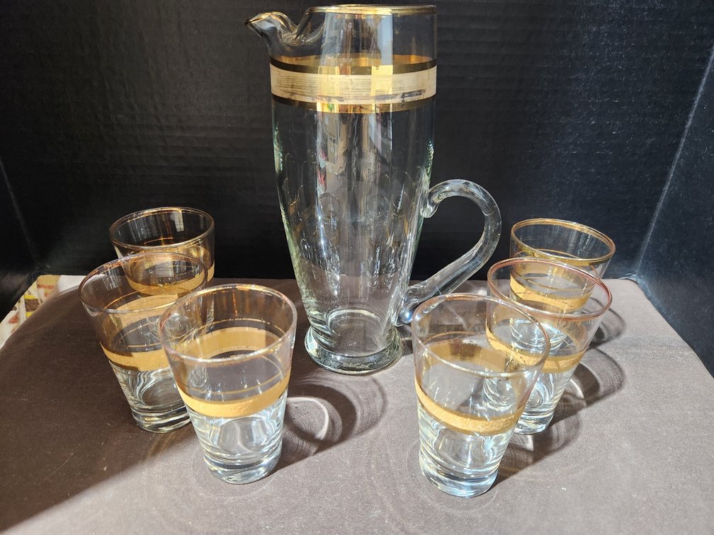 Glass with Gold Trimming