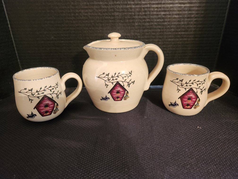 Pitcher and Two Mugs