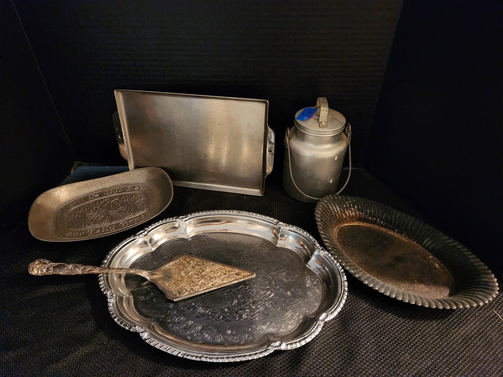 Pewter & silver