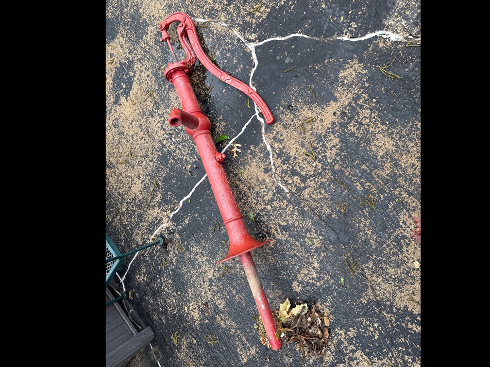 Red Hand Water Pump