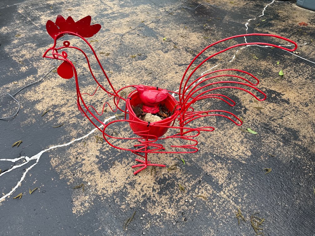 Red Metal Plant Stands