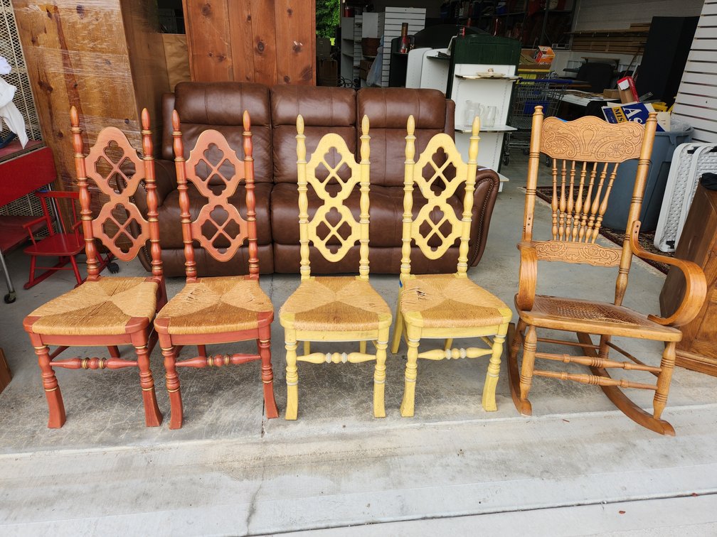 Five unique dining chairs