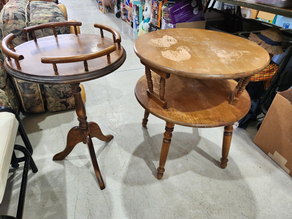 Two round tables