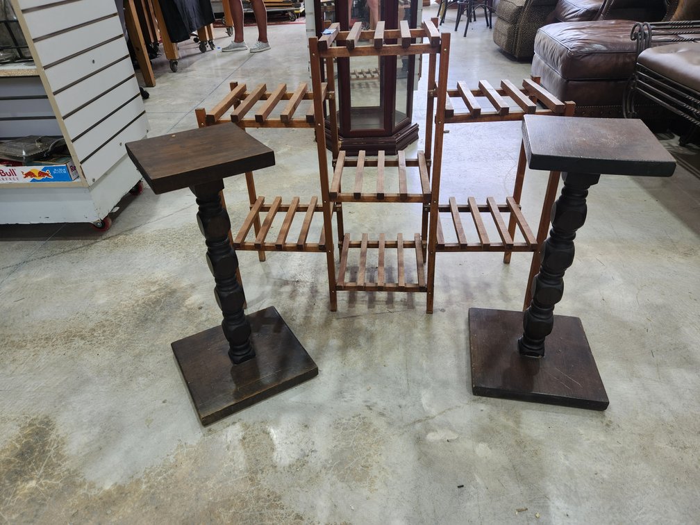 Three plant stands