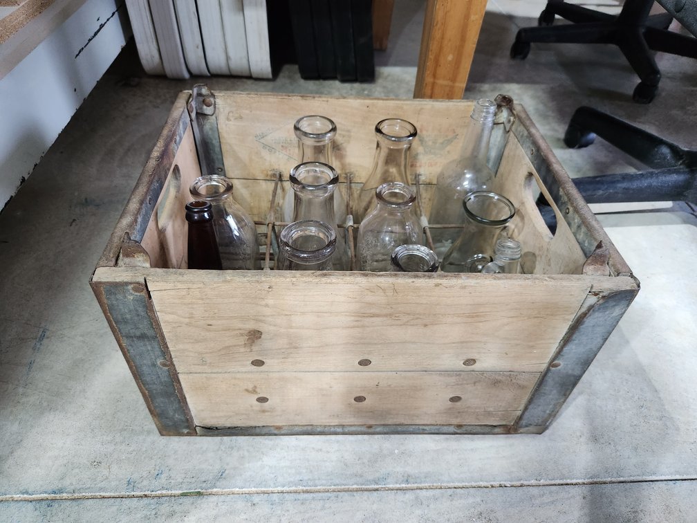 Vintage Wooden Milk Crate