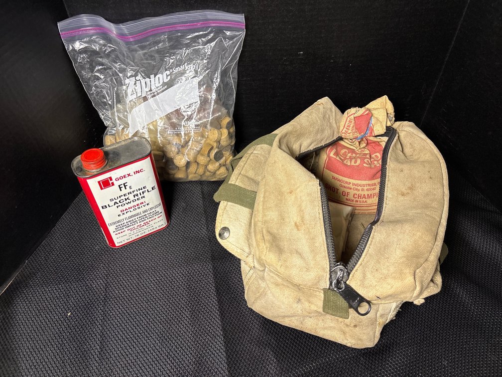Bag of Black Powder Supplies 
