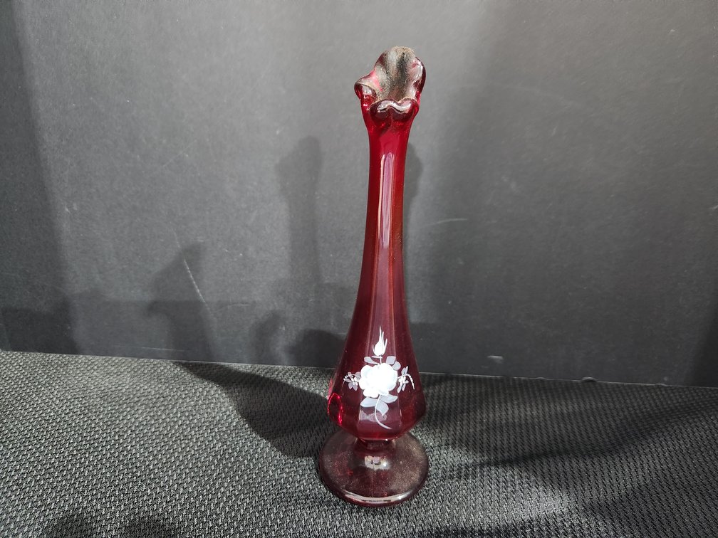 Fenton Painted Vase