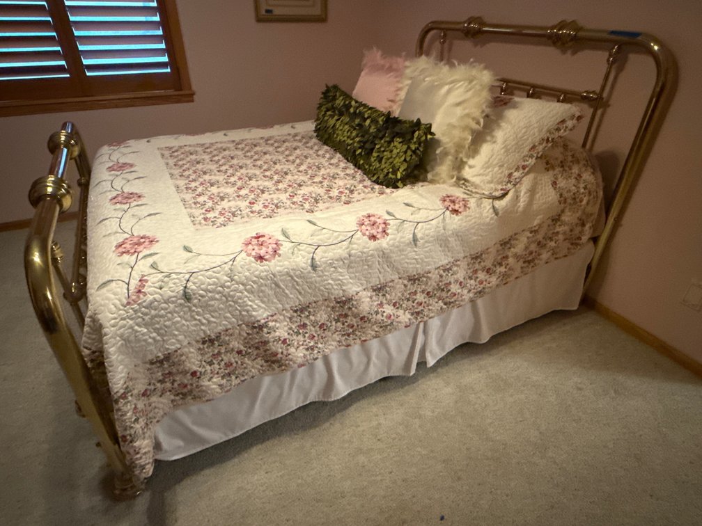 Queen Size Brass Bed 