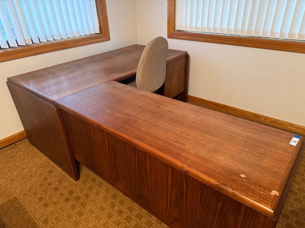 L Shaped Wood Office Desk