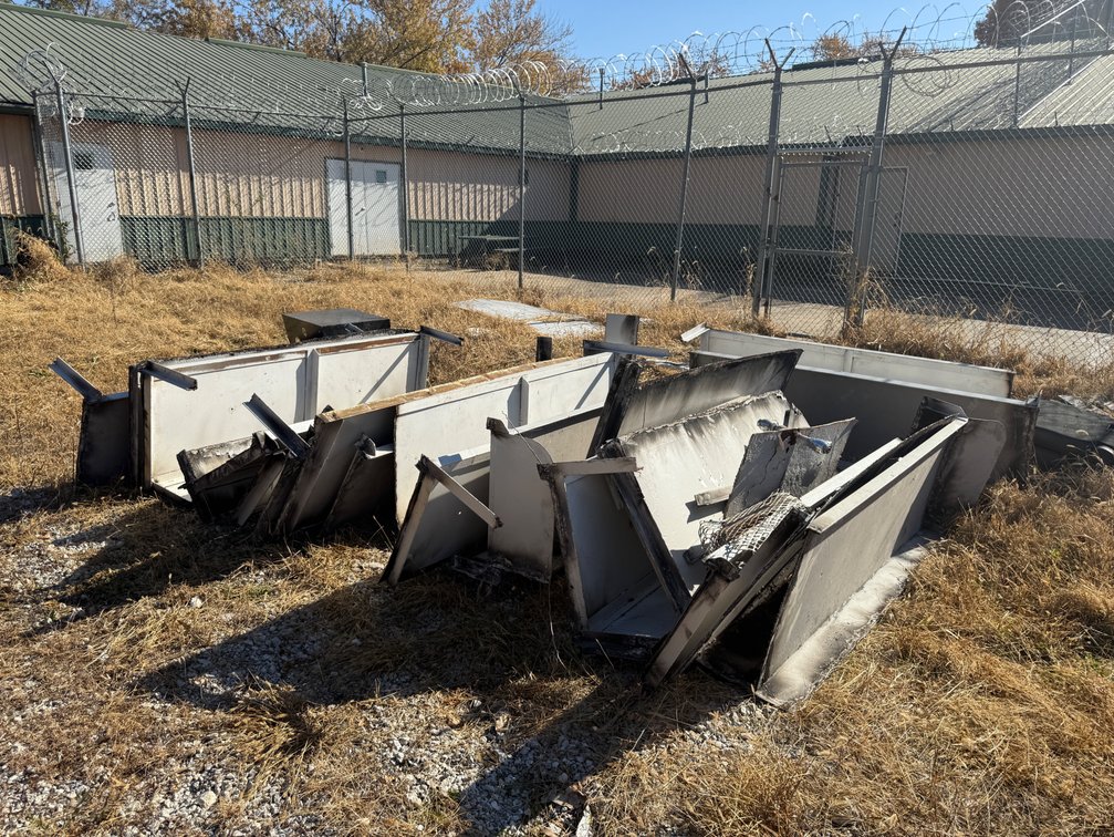 Scrap Metal Pile and w/portable Heater