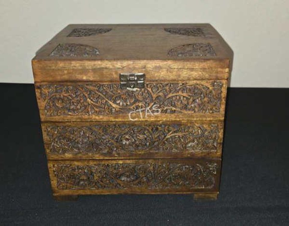 Wooden Sewing or Craft Organizing Box