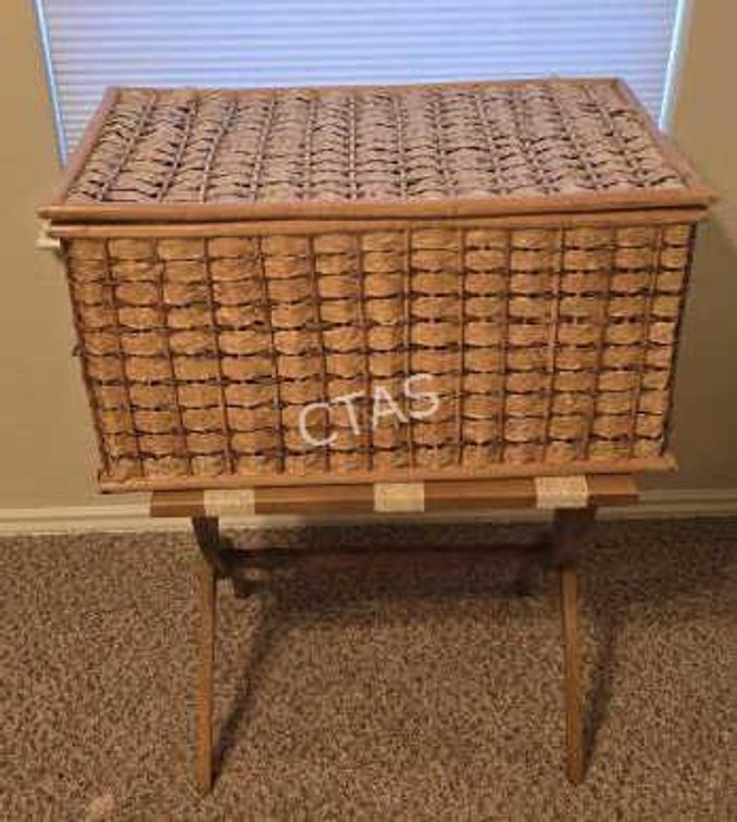 Luggage Stand & Wicker Chest