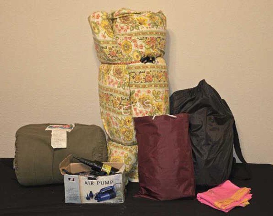 Coleman Sleeping Bag, (2) Air Mattresses,