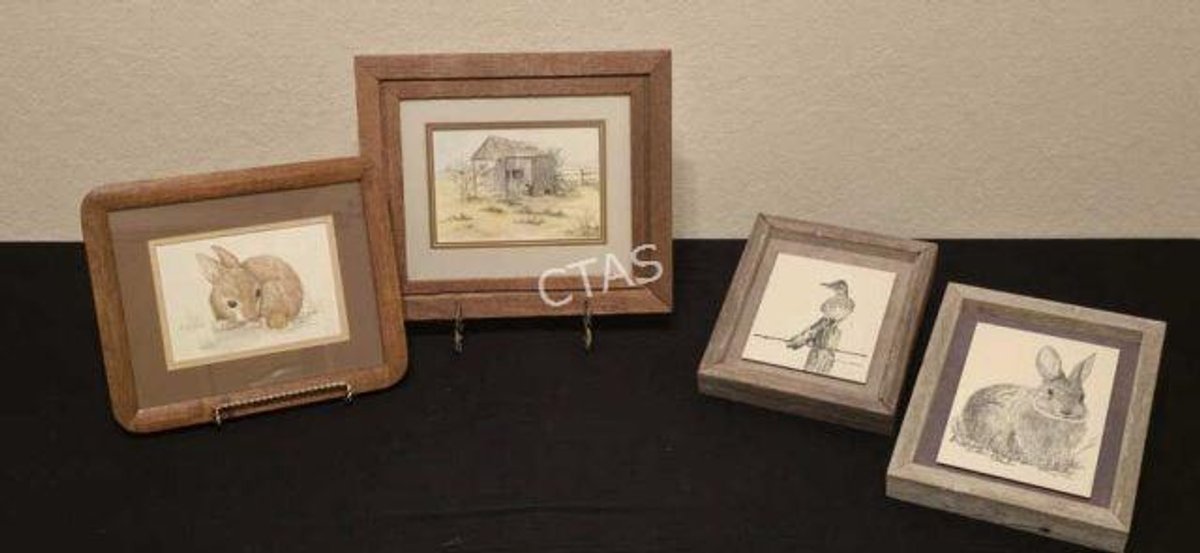 (4) Mary Moore Original Art in Assorted Mediums