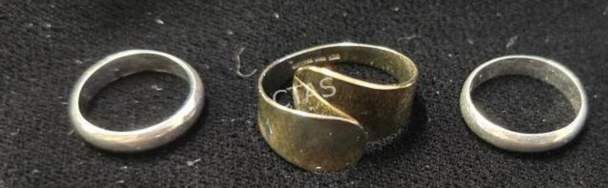 (3) Sterling Silver Rings