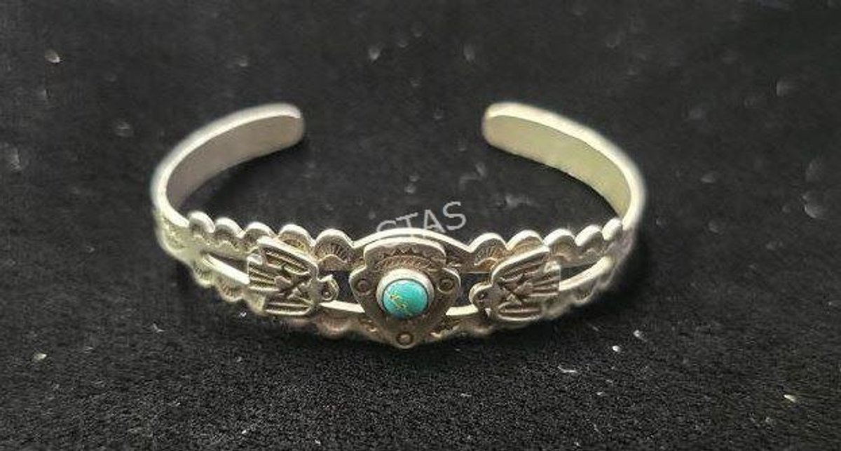 Silver Bracelet w/ Turquoise Stone