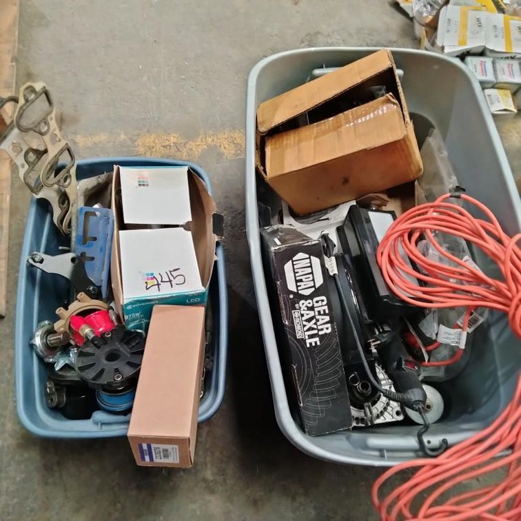 (2) Totes Assortment of Parts