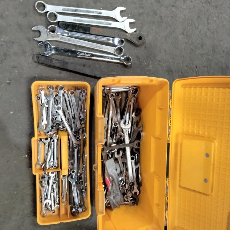 Wrench Assortment in Tool Box