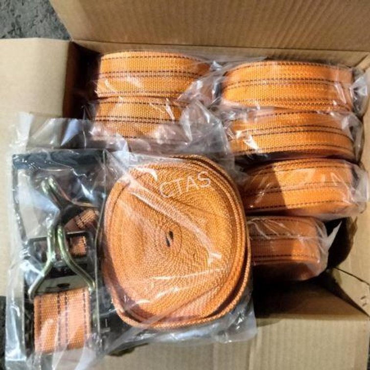 (8) Nylon Straps, Steel Retainer Hooks