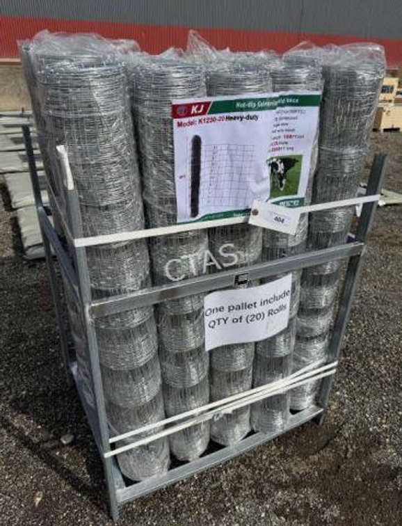 (20) Hot-dip Galvanized Wire Rolls - 4' x100'