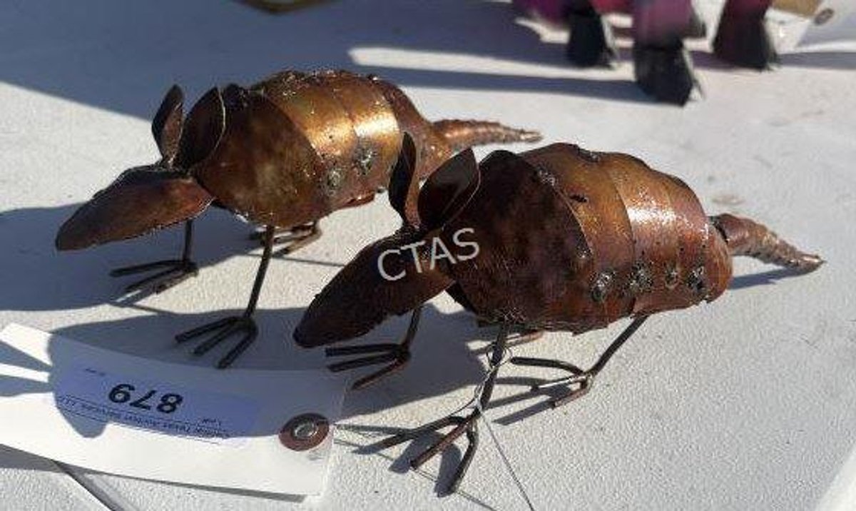 Metal Art Small Pair of Armadillos