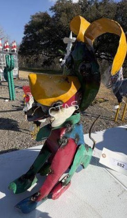 Metal Art Dog w/Bone