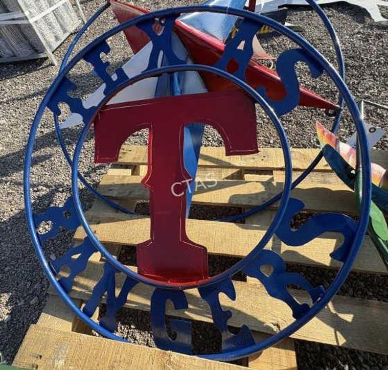 Metal Art Texas Rangers Sign