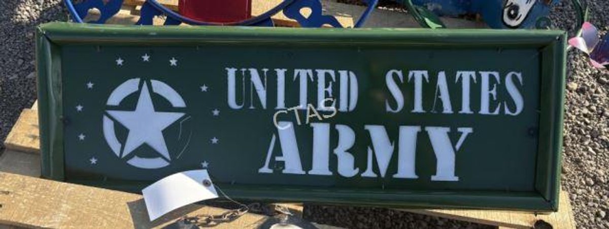 Metal Art Army Signs
