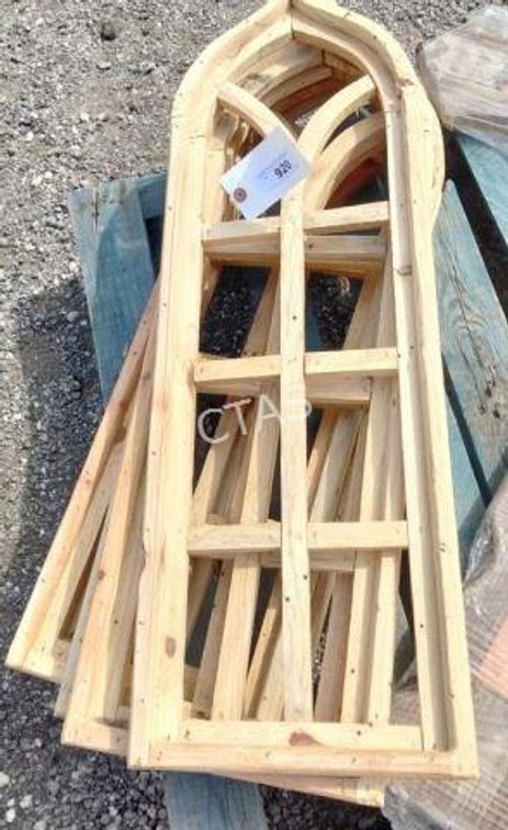 (5) Wood Art Non-Painted Window Frames