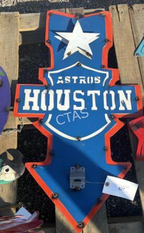 Metal Art Houston Astros Sign