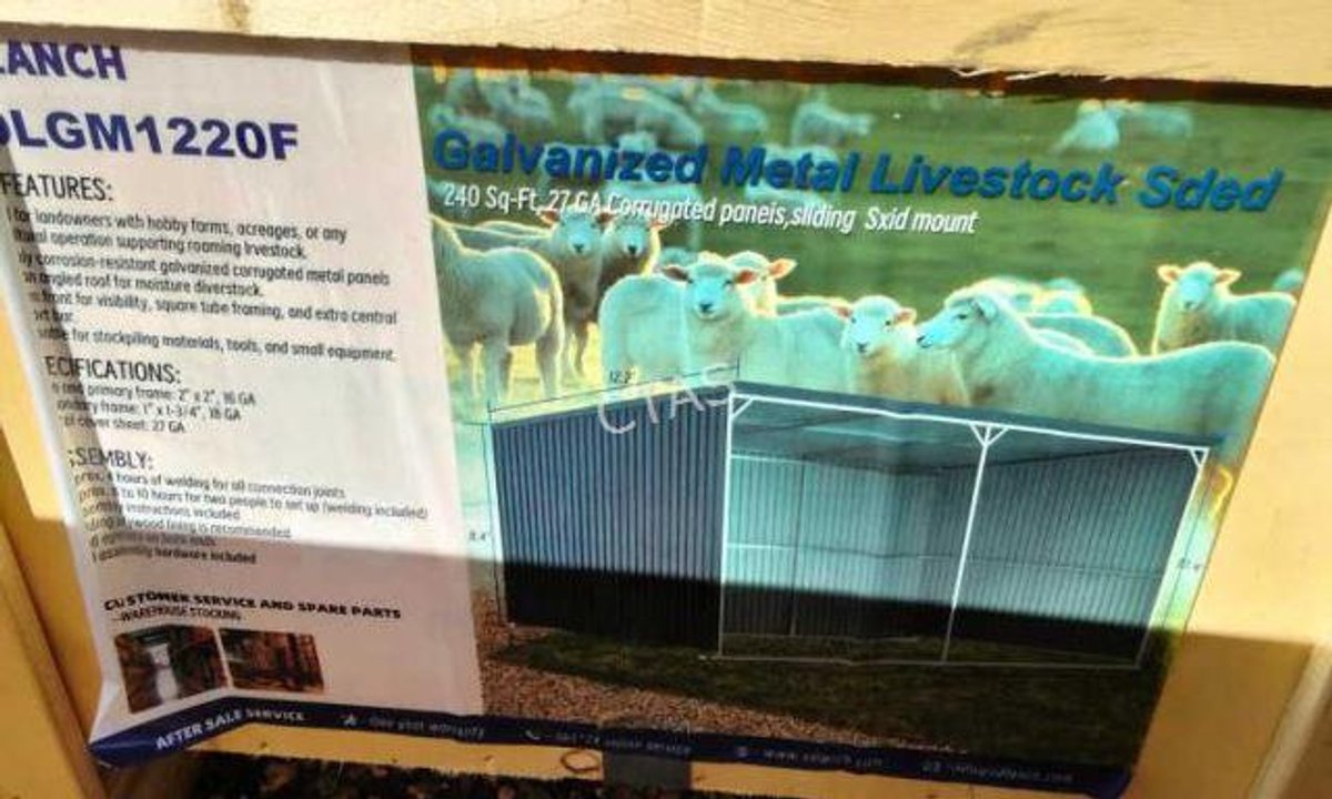 Galvanized Metal Livestock Shed