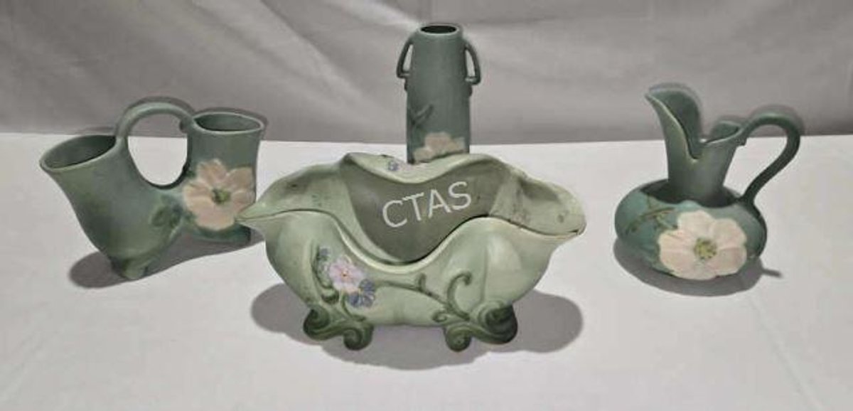 Vintage Weller Pottery Vases & Pitcher