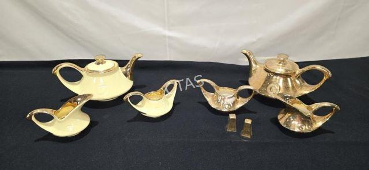 Pearl China Co. Tea Sets, 22Kt Gold Rimmed