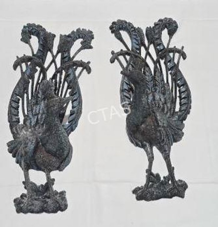 Cast Metal Peacock Wall Hangers