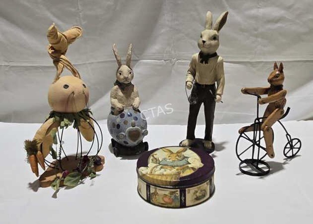 Ecclectic Rabbits & Round Tin