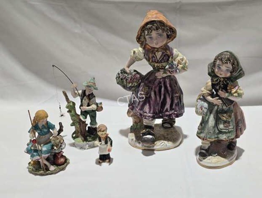 Handpainted Porcelain & Bisque Figurines