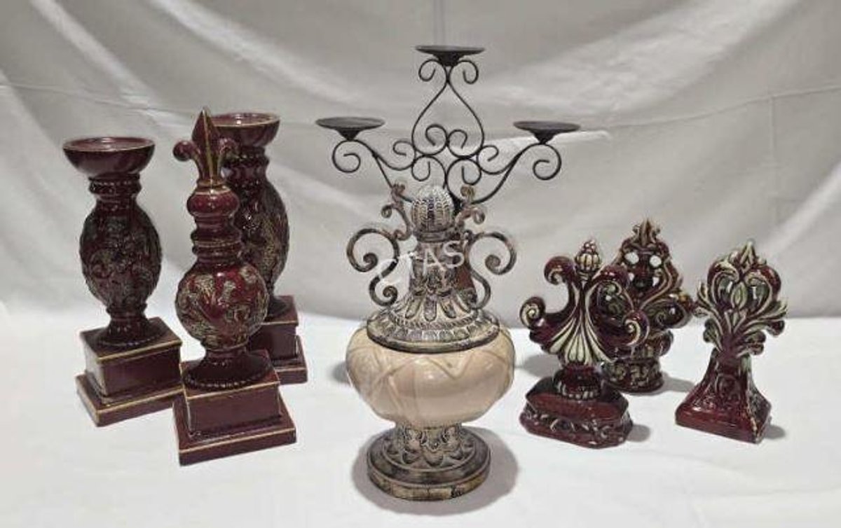 Baroque Style Candle Holders, Decorative Finials &