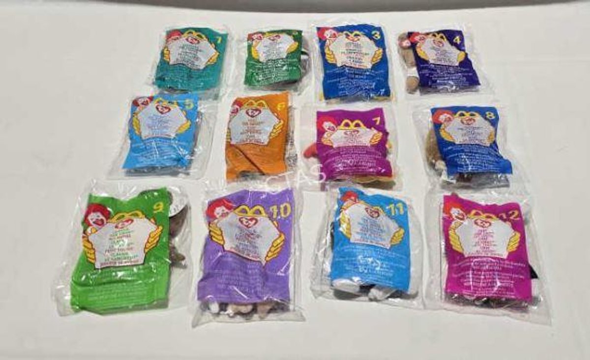 McDonald's Ty Teenie Beanie Babies Set 1-12, 1999