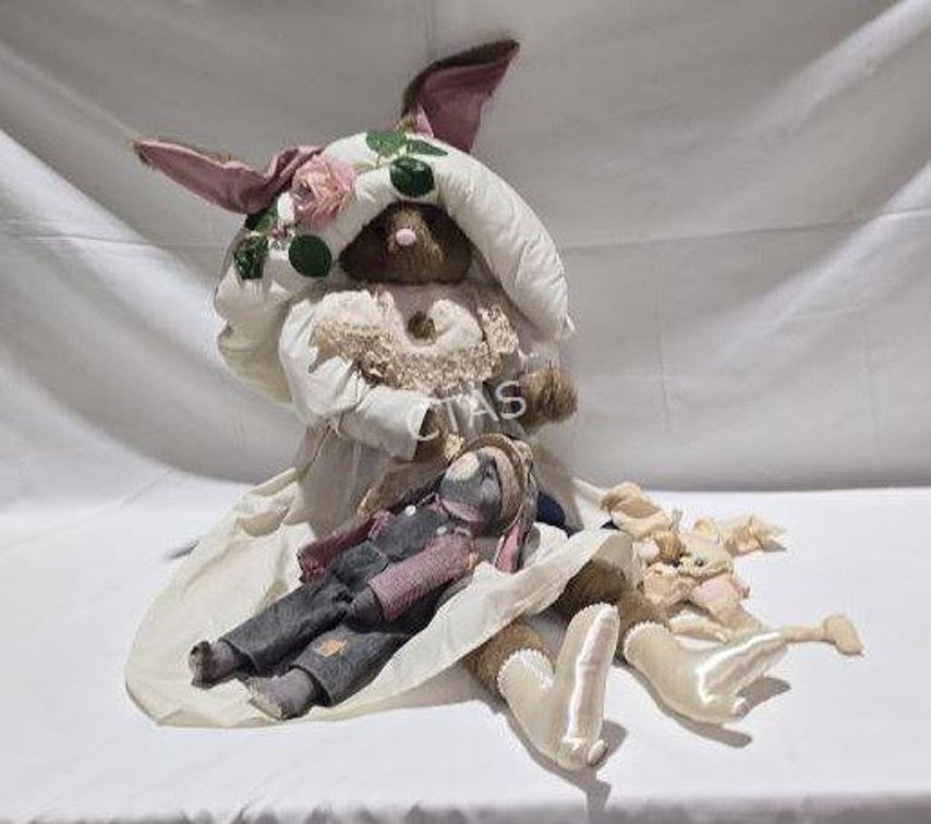 Handmade Bunnies & Fancy Dressed Large Bunny