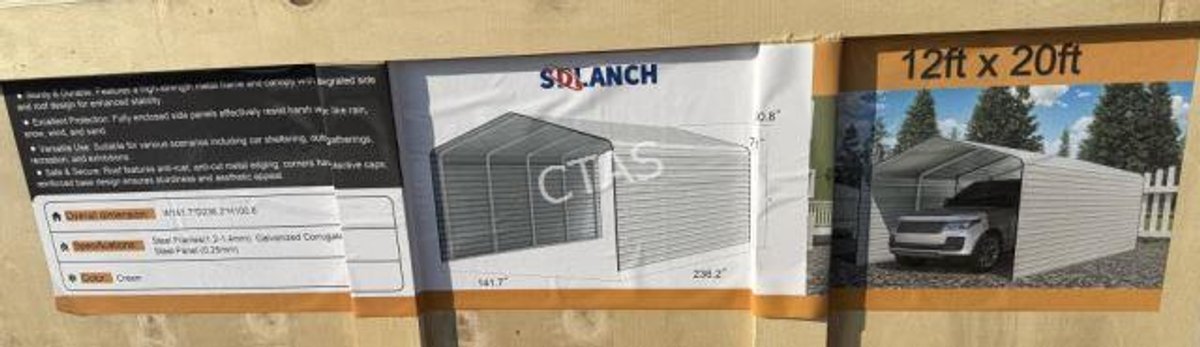 12' x 20' Carport w/ Side Walls