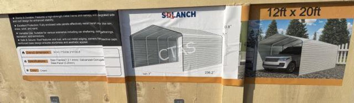 12' x 20' Carport w/ Side Walls