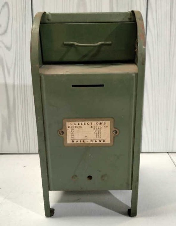 All-American Metal Mail Box Coin Bank