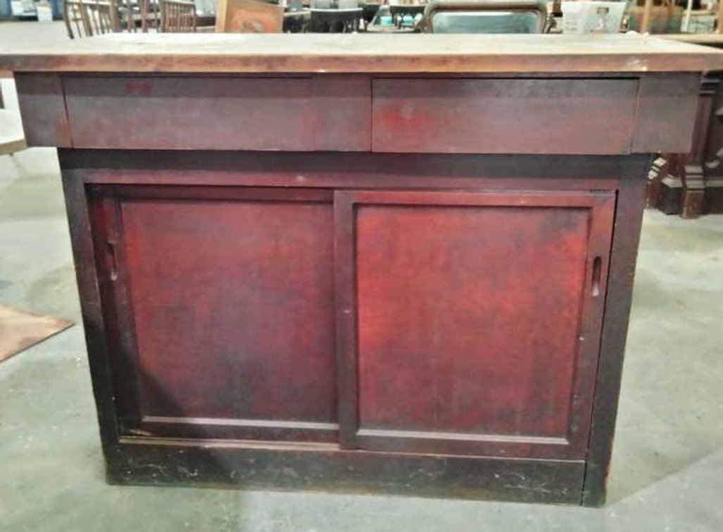 Antique Wooden Sideboard / Dry Sink - 2 Pieces