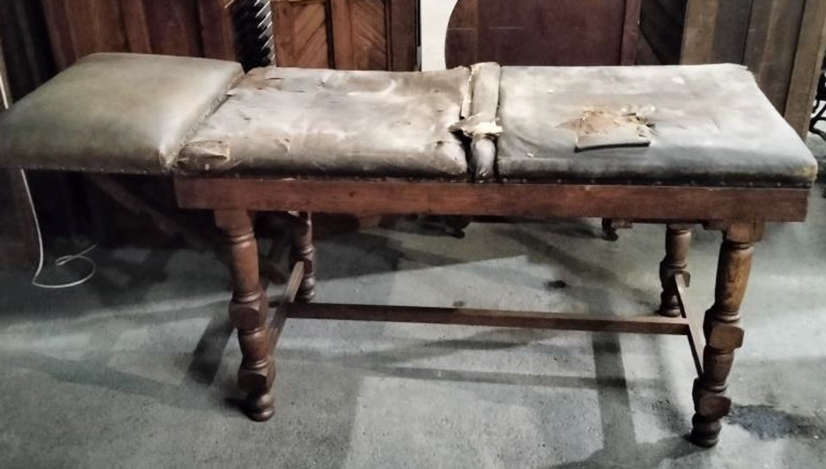 Antique Wooden Medical Examination Table