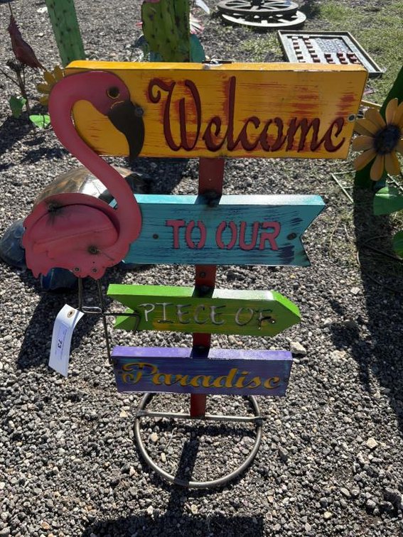 Metal Art- Welcome to Our Piece of Paradise Sign
