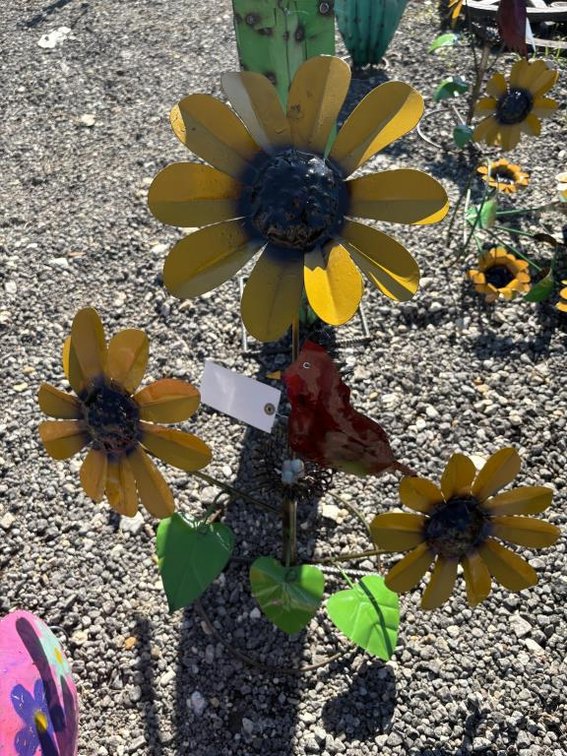 Metal Art- Sunflower & Cardinal