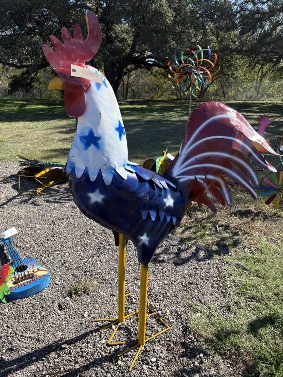 Metal Art- Large Patriotic Rooster